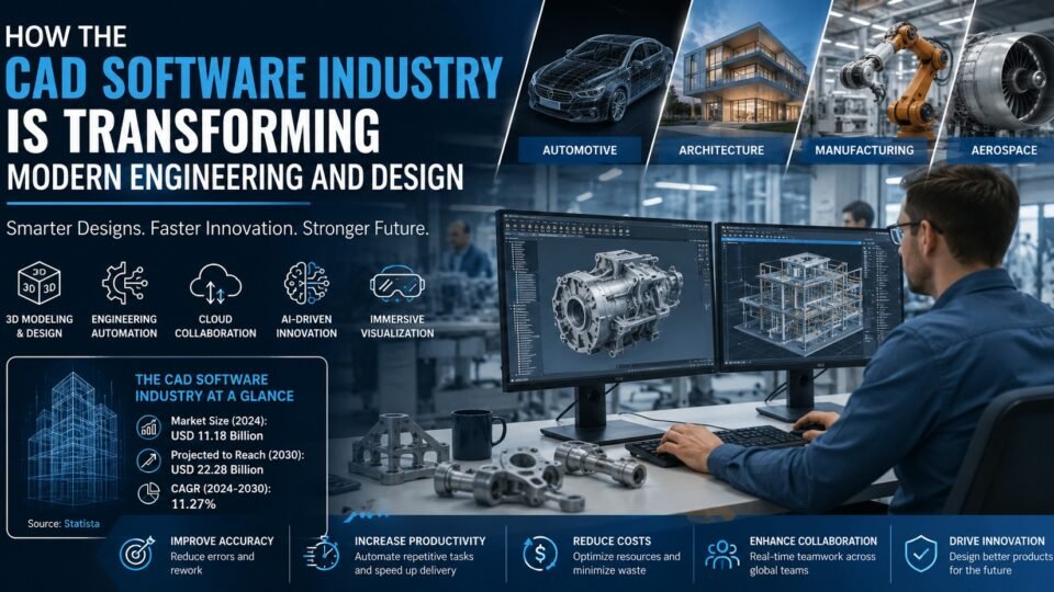 CAD Software Industry transforming modern engineering, architecture, and industrial design with advanced 3D modeling technology